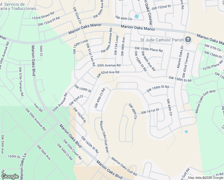 map of restaurants, bars, coffee shops, grocery stores, and more near 256 Marion Oaks Golf Way in Ocala