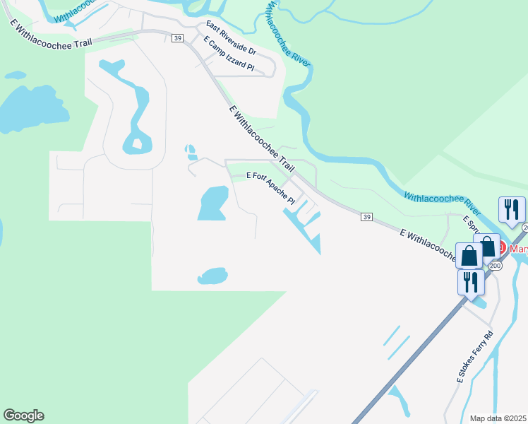 map of restaurants, bars, coffee shops, grocery stores, and more near 8735 North Dixie Drive in Dunnellon
