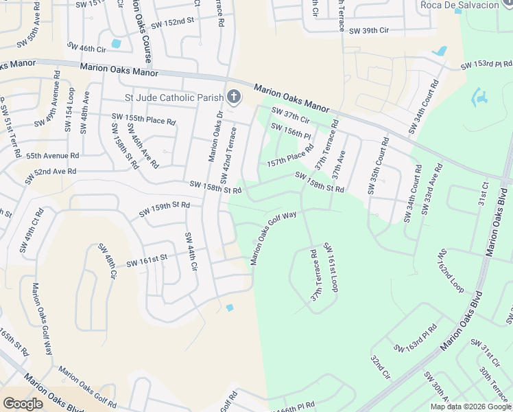 map of restaurants, bars, coffee shops, grocery stores, and more near 15809 Southwest 37th Circle in Ocala