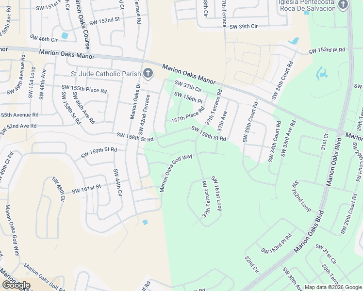 map of restaurants, bars, coffee shops, grocery stores, and more near 15829 Southwest 37th Circle in Ocala