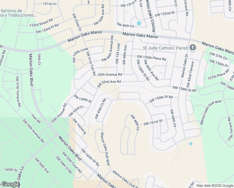 map of restaurants, bars, coffee shops, grocery stores, and more near 256 Marion Oaks Golf Way in Ocala