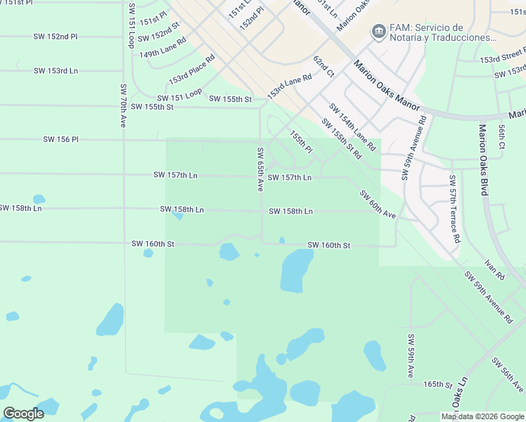 map of restaurants, bars, coffee shops, grocery stores, and more near Southwest 65th Avenue in Dunnellon