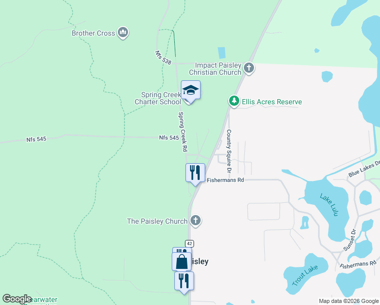 map of restaurants, bars, coffee shops, grocery stores, and more near 44151 Berwick Street in Paisley
