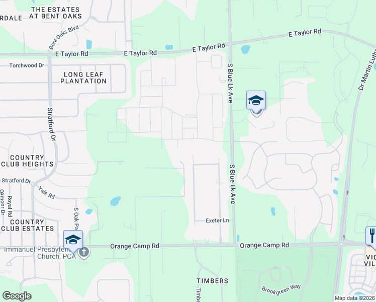 map of restaurants, bars, coffee shops, grocery stores, and more near 1402 Covered Bridge Drive in DeLand