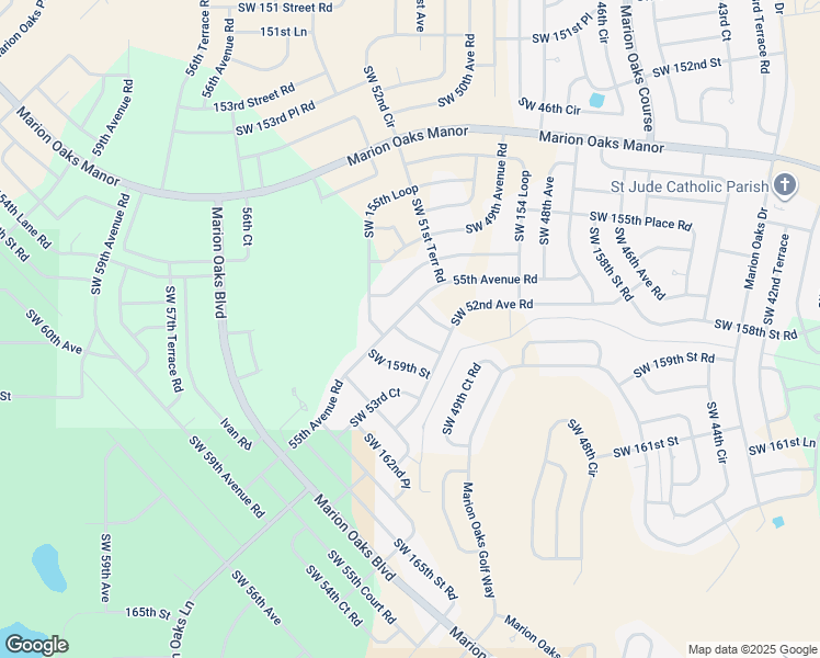 map of restaurants, bars, coffee shops, grocery stores, and more near 5140 Southwest 158th Street in Ocala