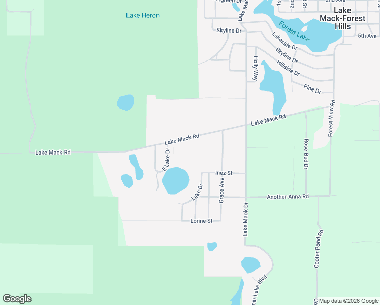 map of restaurants, bars, coffee shops, grocery stores, and more near 31210 Lake Mack Road in DeLand