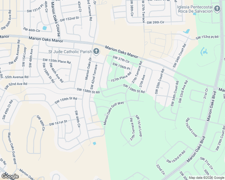 map of restaurants, bars, coffee shops, grocery stores, and more near 15829 Southwest 37th Circle in Ocala