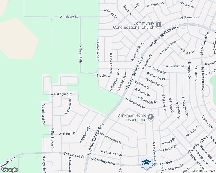 map of restaurants, bars, coffee shops, grocery stores, and more near 8871 North Lisa Terrace in Citrus Springs