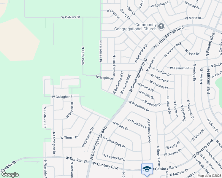 map of restaurants, bars, coffee shops, grocery stores, and more near 8871 North Lisa Terrace in Citrus Springs