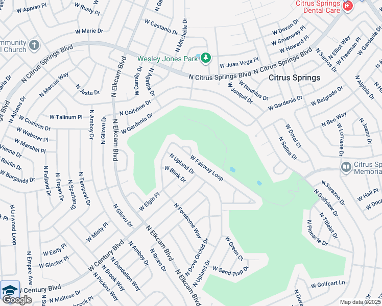 map of restaurants, bars, coffee shops, grocery stores, and more near 2663 West Flame Loop in Citrus Springs