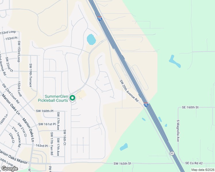map of restaurants, bars, coffee shops, grocery stores, and more near 1028 Southwest 157th Lane in Ocala
