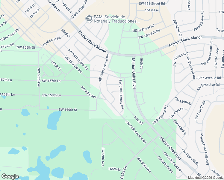 map of restaurants, bars, coffee shops, grocery stores, and more near 5859 158th Place in Ocala
