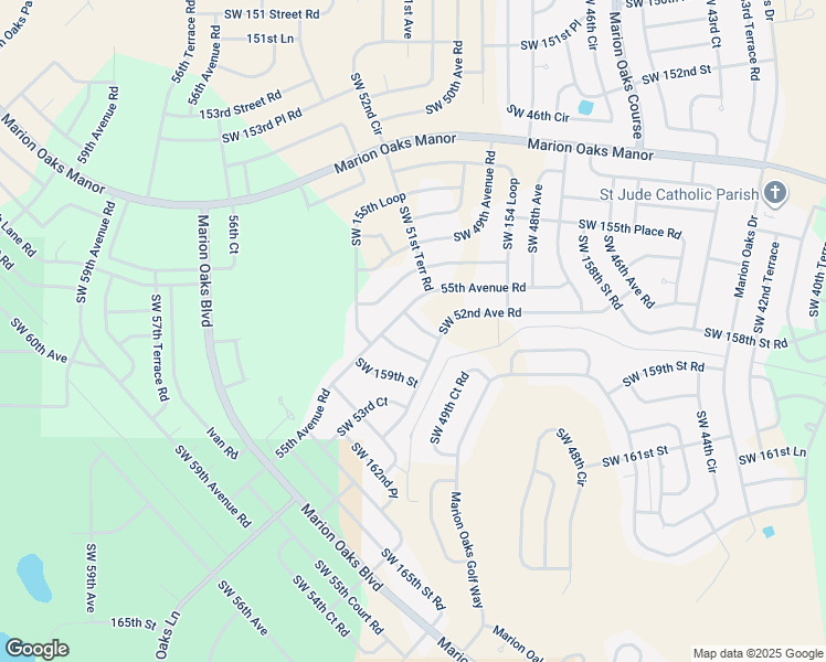 map of restaurants, bars, coffee shops, grocery stores, and more near 5140 Southwest 158th Street in Ocala
