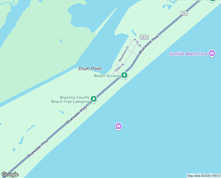 map of restaurants, bars, coffee shops, grocery stores, and more near 4334 County Road 257 in Freeport