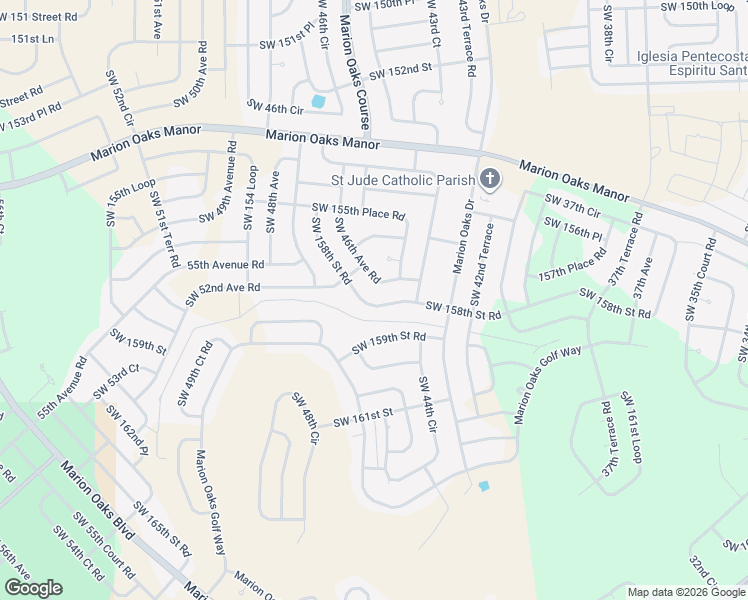 map of restaurants, bars, coffee shops, grocery stores, and more near 4513 158th Street Road in Ocala