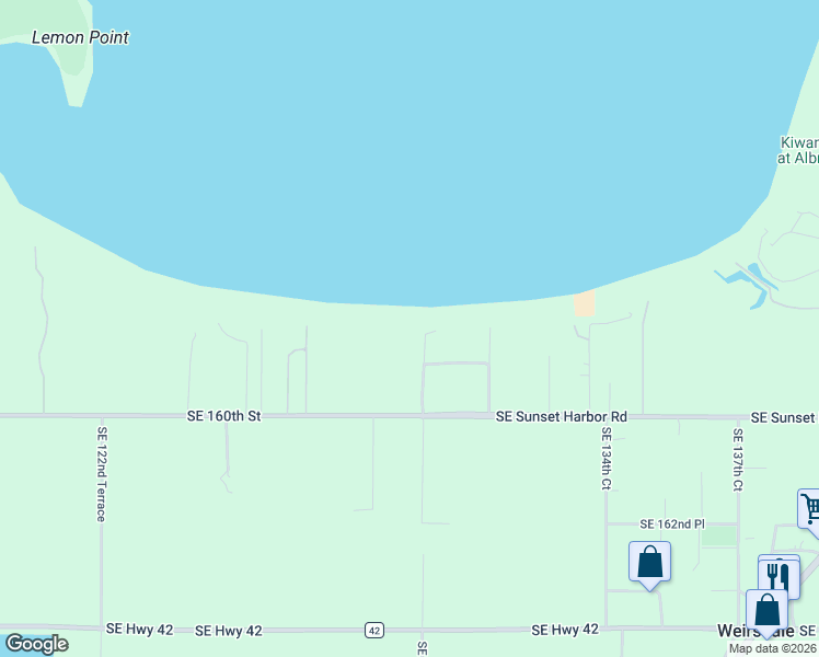 map of restaurants, bars, coffee shops, grocery stores, and more near 12943 Southeast Sunset Harbor Road in Weirsdale