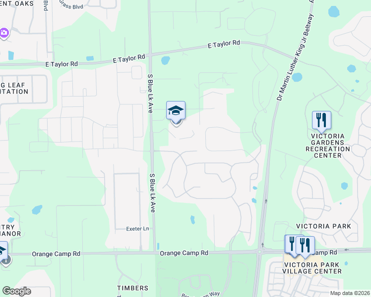 map of restaurants, bars, coffee shops, grocery stores, and more near 414 East Freesia Court in DeLand