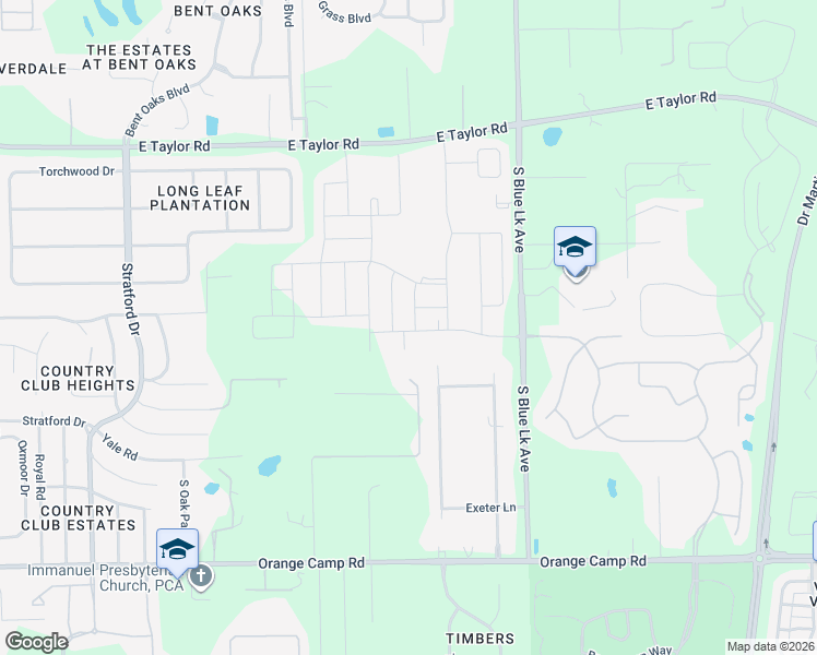 map of restaurants, bars, coffee shops, grocery stores, and more near 1402 Covered Bridge Drive in DeLand
