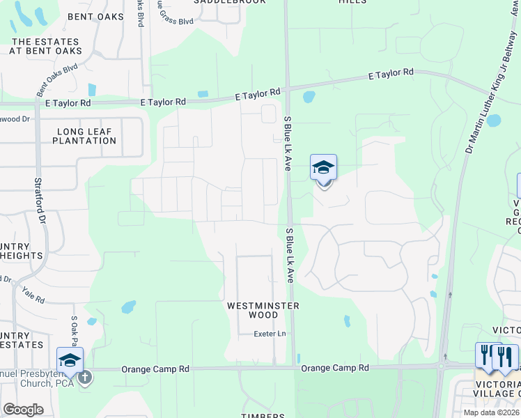 map of restaurants, bars, coffee shops, grocery stores, and more near 234 Duke Drive in DeLand