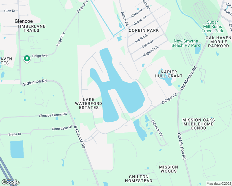 map of restaurants, bars, coffee shops, grocery stores, and more near 2001 Rossmore Court in New Smyrna Beach
