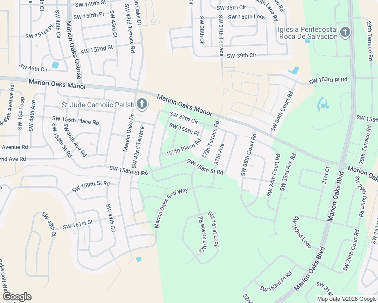 map of restaurants, bars, coffee shops, grocery stores, and more near 3946-3954 157th Place Road in Ocala