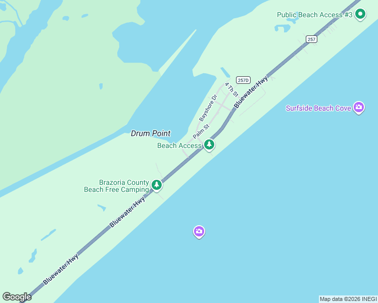 map of restaurants, bars, coffee shops, grocery stores, and more near 4423 County Road 257 in Freeport