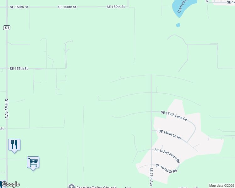 map of restaurants, bars, coffee shops, grocery stores, and more near 2385 Southeast 157th Lane Road in Summerfield