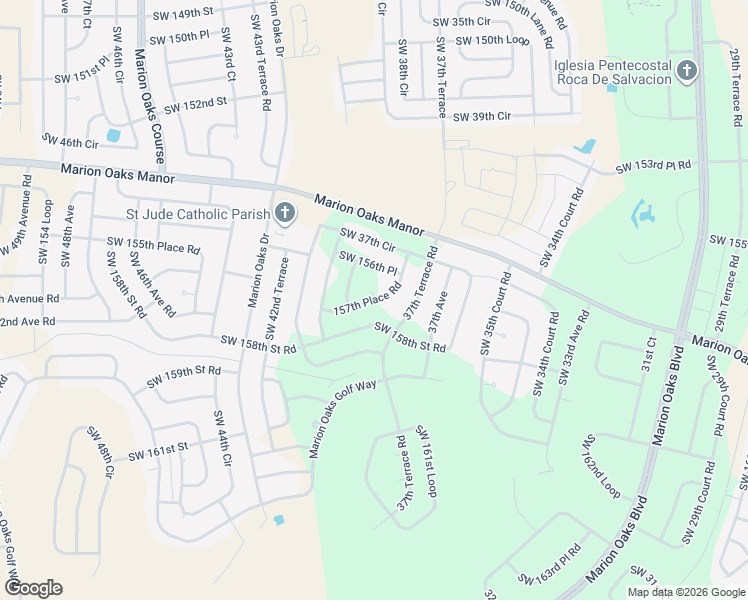 map of restaurants, bars, coffee shops, grocery stores, and more near 3946 157th Place Road in Ocala