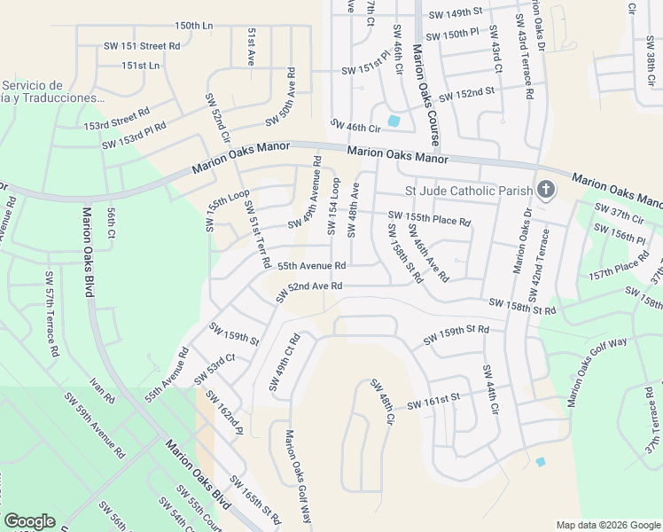map of restaurants, bars, coffee shops, grocery stores, and more near 15753 55th Avenue Road in Ocala