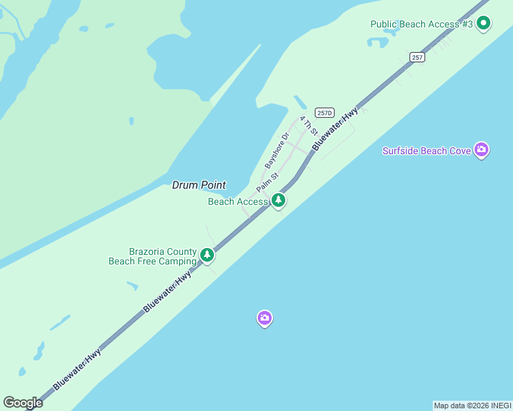 map of restaurants, bars, coffee shops, grocery stores, and more near 4423 County Road 257 in Freeport