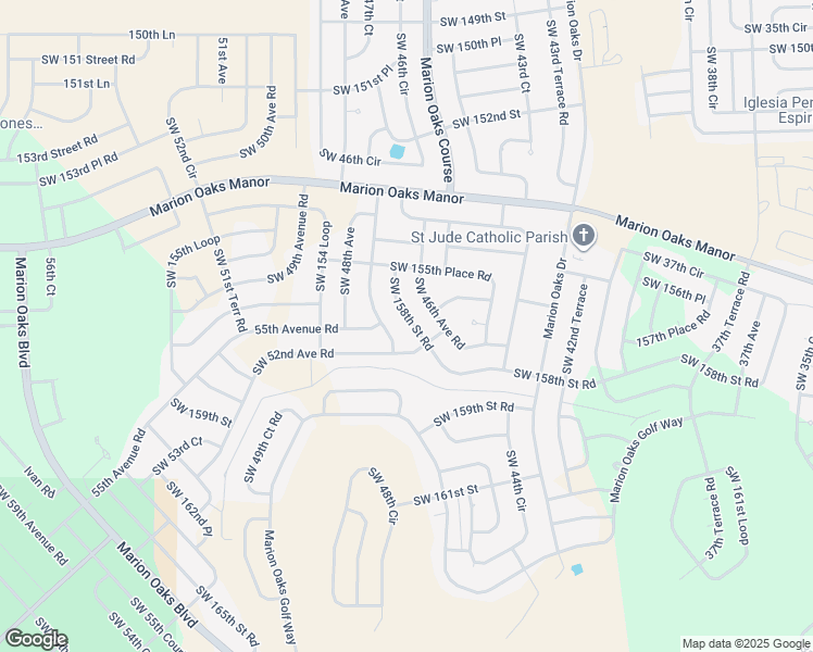 map of restaurants, bars, coffee shops, grocery stores, and more near 4624 Southwest 158th Street Road in Ocala