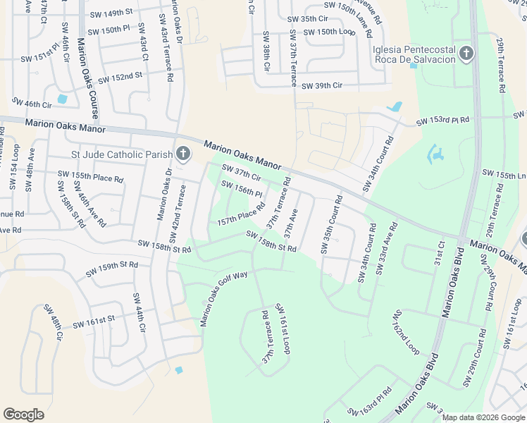 map of restaurants, bars, coffee shops, grocery stores, and more near 3908 157th Place Road in Ocala