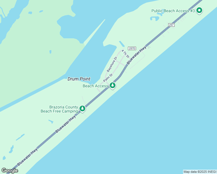 map of restaurants, bars, coffee shops, grocery stores, and more near 4502 Bluewater Highway in Freeport