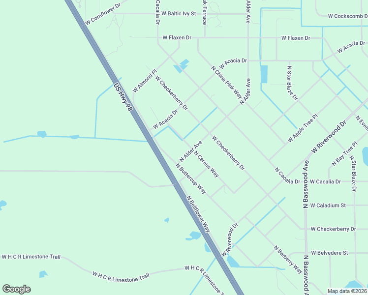 map of restaurants, bars, coffee shops, grocery stores, and more near 9096 North Alder Avenue in Crystal River