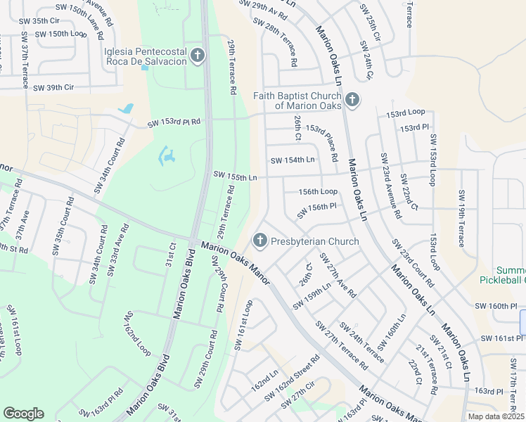map of restaurants, bars, coffee shops, grocery stores, and more near 15690 Southwest 27th Avenue Road in Ocala