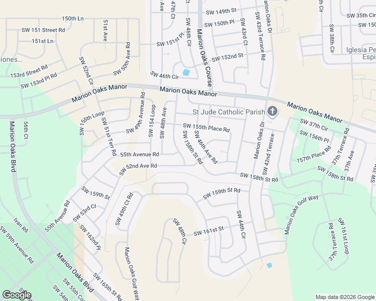 map of restaurants, bars, coffee shops, grocery stores, and more near 4624 158th Street Road in Ocala
