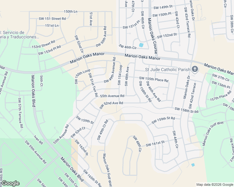 map of restaurants, bars, coffee shops, grocery stores, and more near 15753 55th Avenue Road in Ocala