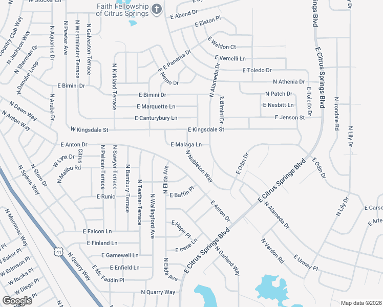 map of restaurants, bars, coffee shops, grocery stores, and more near in Citrus Springs
