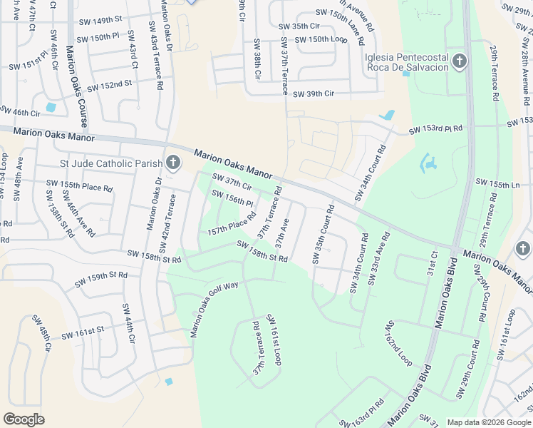 map of restaurants, bars, coffee shops, grocery stores, and more near 3908 157th Place Road in Ocala