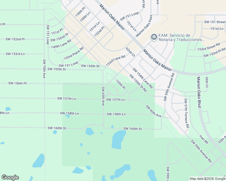 map of restaurants, bars, coffee shops, grocery stores, and more near 6358 155th Place in Ocala