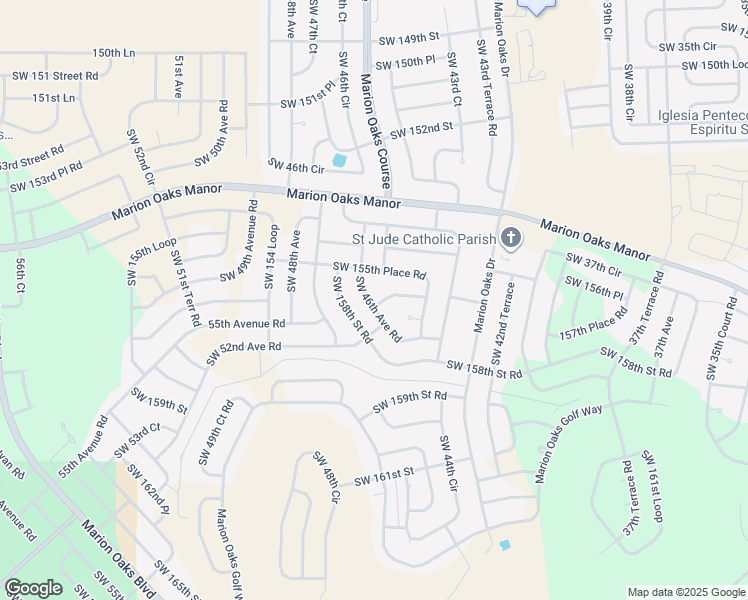 map of restaurants, bars, coffee shops, grocery stores, and more near 4525 Southwest 156th Place in Ocala