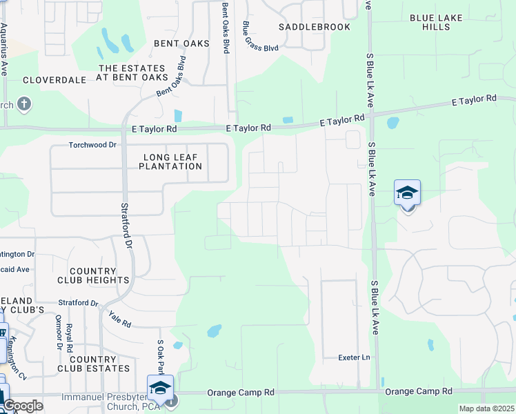 map of restaurants, bars, coffee shops, grocery stores, and more near 835 Torchwood Drive in DeLand