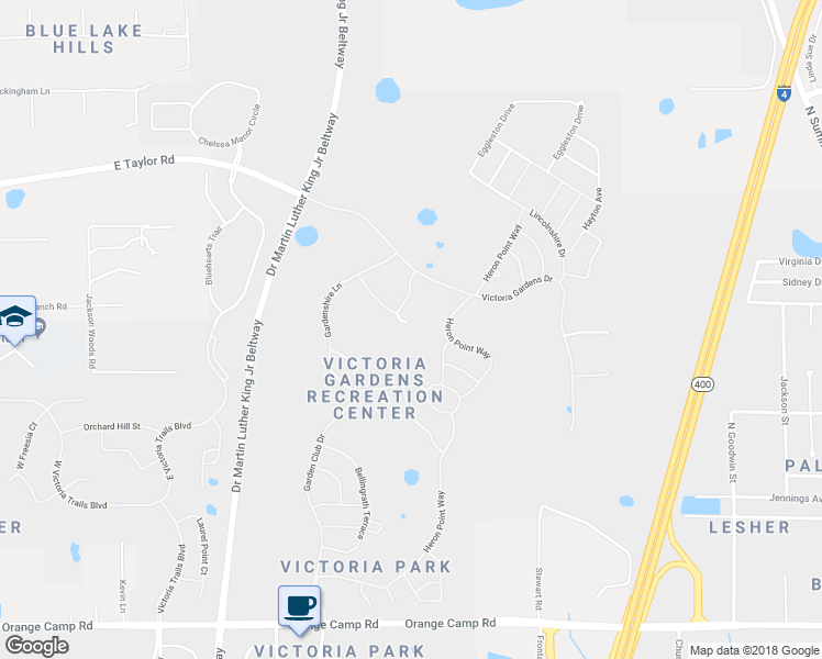 map of restaurants, bars, coffee shops, grocery stores, and more near 324 Locksley Court in Deland