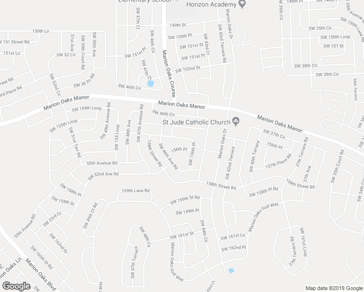 map of restaurants, bars, coffee shops, grocery stores, and more near 4525 Southwest 156th Place in Ocala