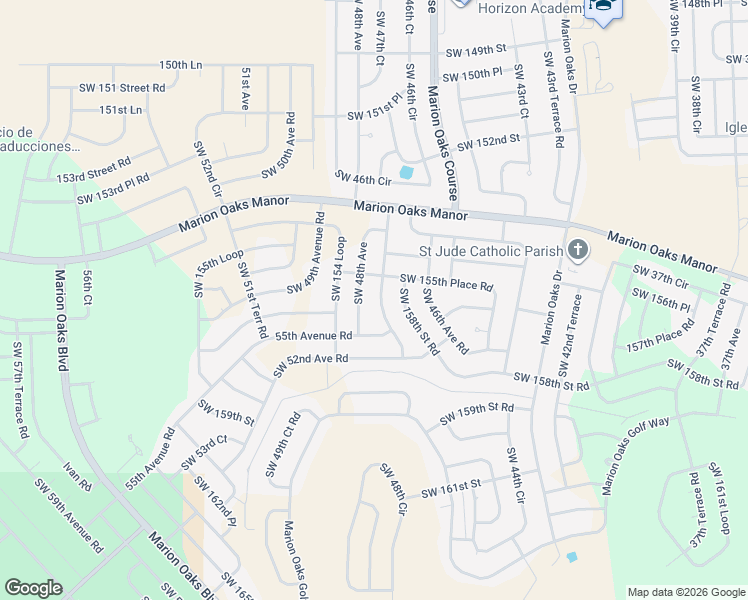 map of restaurants, bars, coffee shops, grocery stores, and more near 15634 Southwest 47th Avenue Road in Ocala