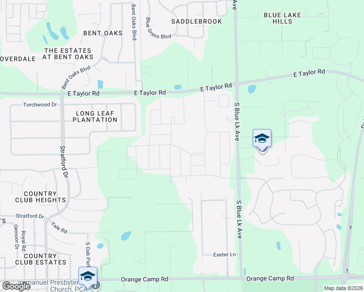 map of restaurants, bars, coffee shops, grocery stores, and more near 833 Torchwood Drive in DeLand