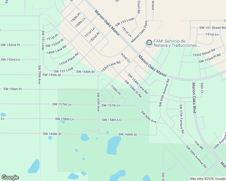map of restaurants, bars, coffee shops, grocery stores, and more near 6358 155th Place in Ocala