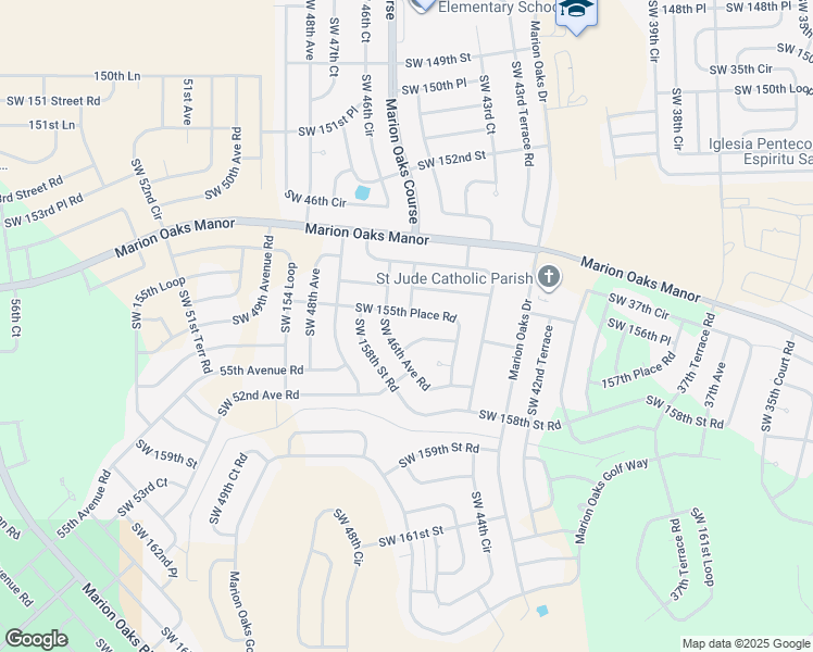 map of restaurants, bars, coffee shops, grocery stores, and more near 4525 Southwest 156th Place in Ocala