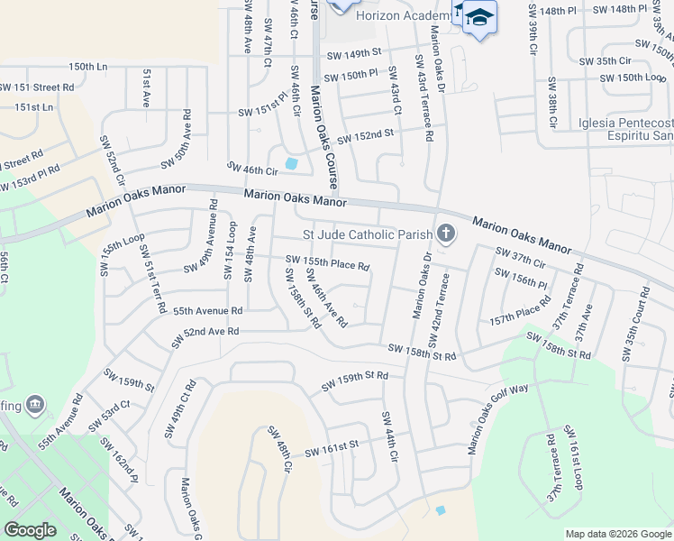 map of restaurants, bars, coffee shops, grocery stores, and more near 4525 Southwest 156th Place in Ocala