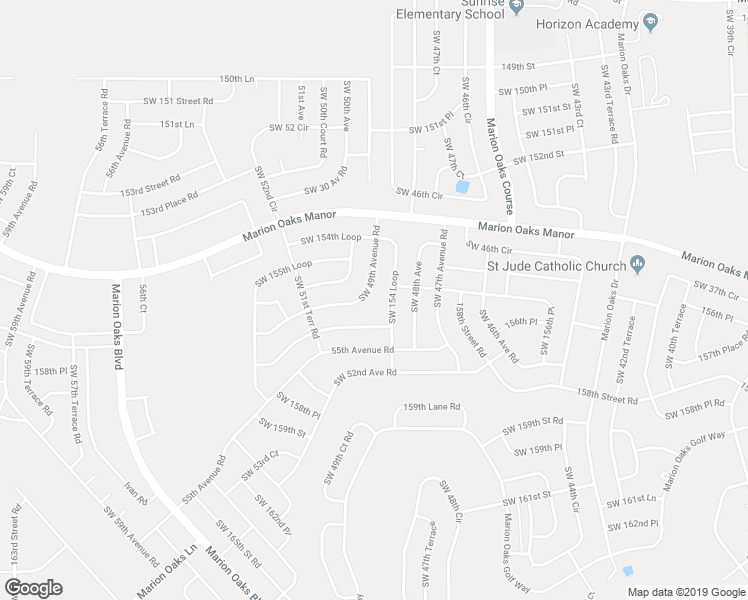 map of restaurants, bars, coffee shops, grocery stores, and more near 15555 Southwest 49th Avenue Road in Ocala